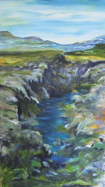 Gjá á Þingvöllum 