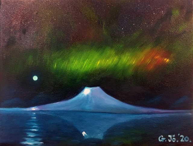 Norðurljós yfir jökli